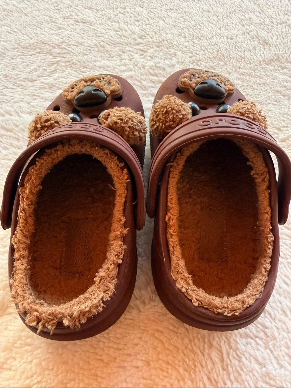 Crocs Kids' TODDLER Classic Lined I Am Brown Bear Clogs